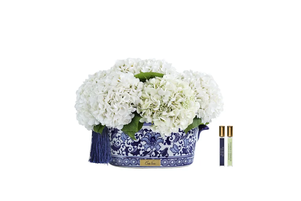 Côte Noire Grand Chinoiserie Hydrangeas GCH01 ivoire blanc