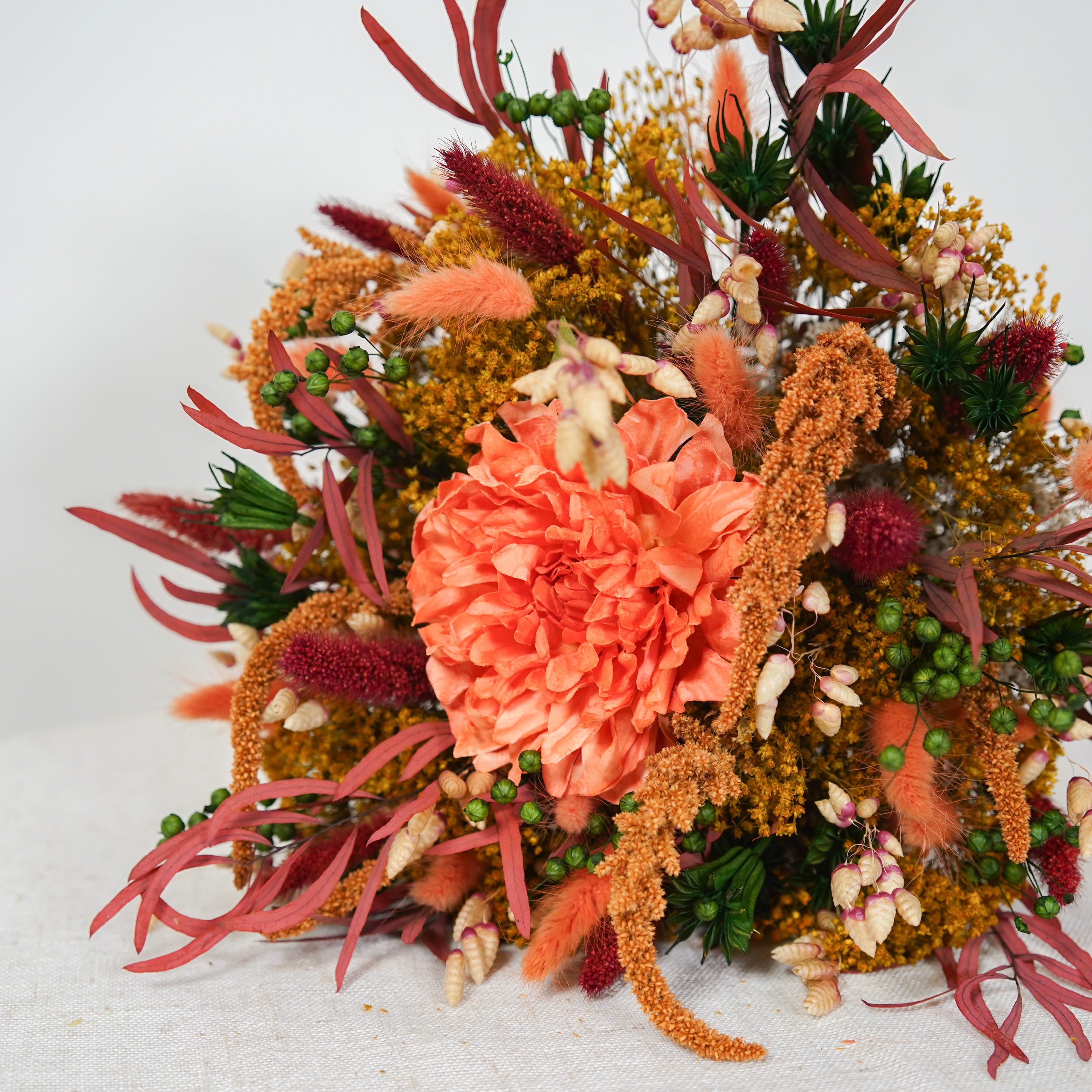 Flowrette Verlaine bouquet mixte séché papier automne