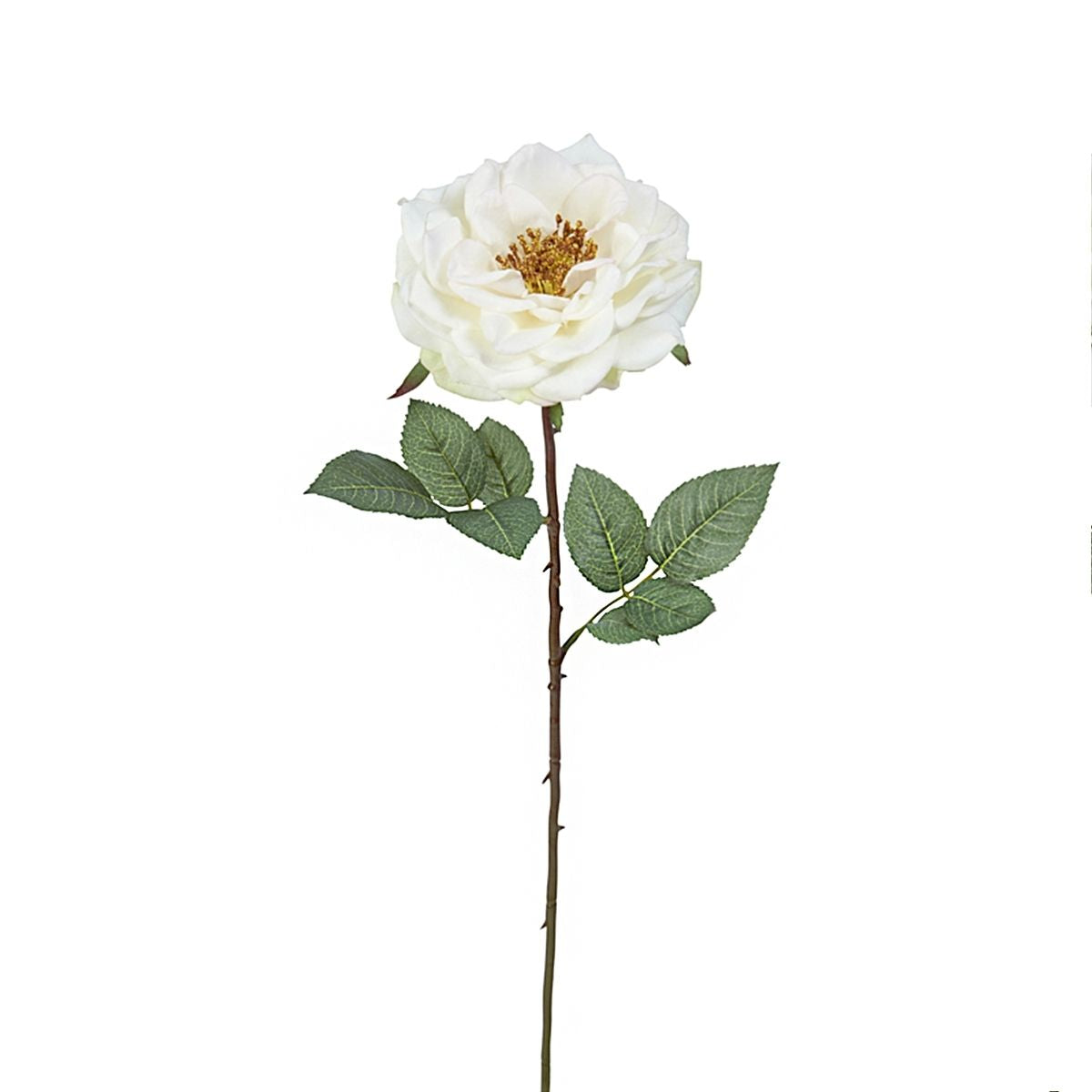 Sia Sophie tige rose artificielle ouverte 64cm blanc