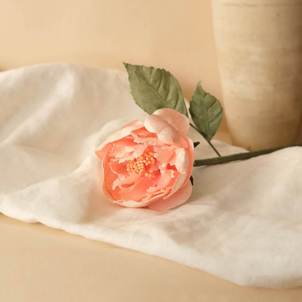 Flowrette Fleurs en papier pivoine jardin fleur papier pêche x1