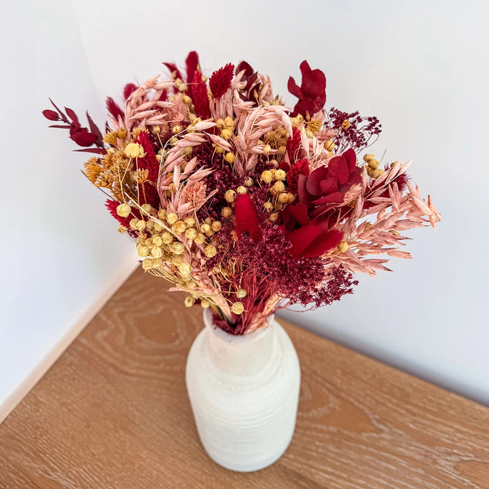 Flowrette Fleurs séchées Archibald bouquet séché M bordeaux