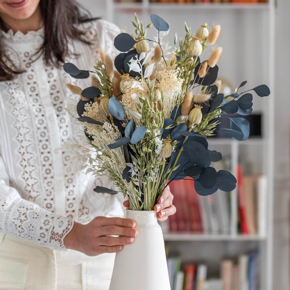 Flowrette Majorque bouquet fleurs séchées style Poème élancé