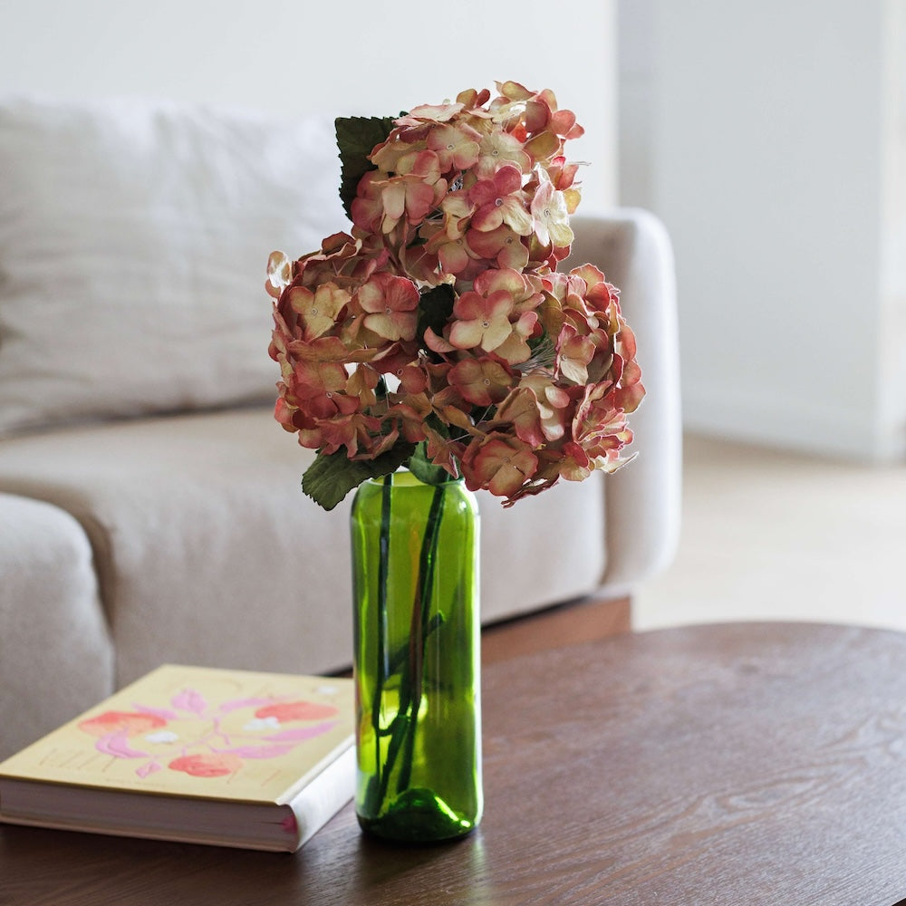 Flowrette Fleurs en papier Hortensia vieux rose x1