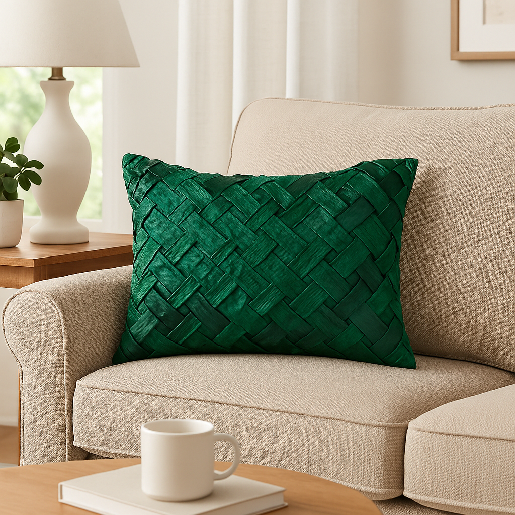 Sia Home Saint housse de coussin bleu 30x50 cm moiré