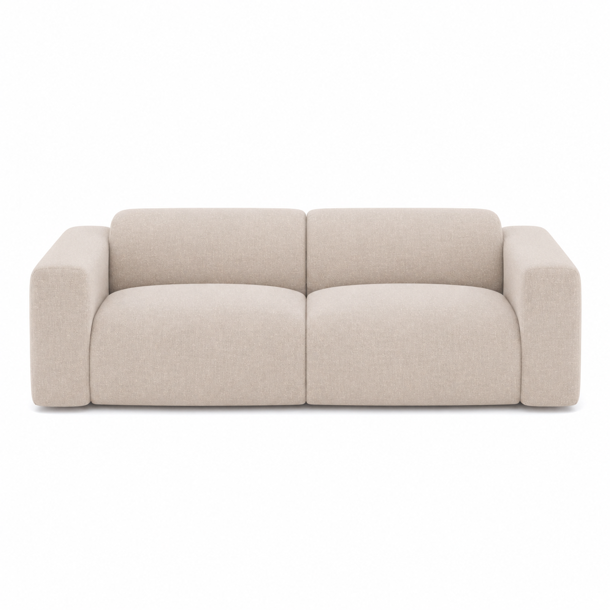 Sia Home Canapé Myra canapé droit beige assise arrondie