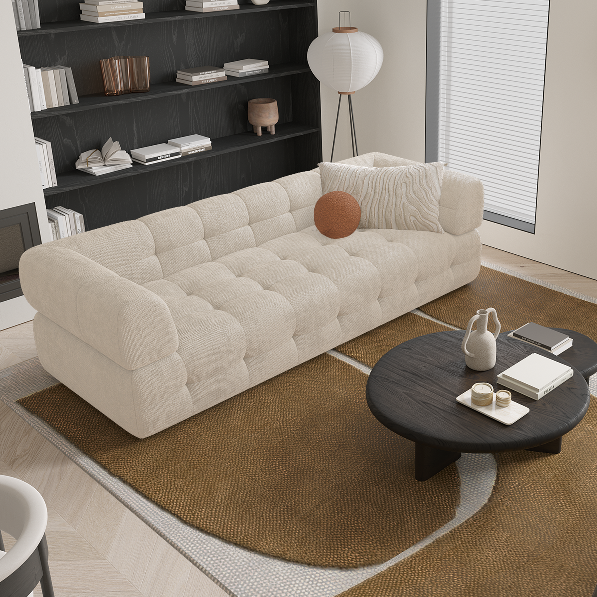 Sia Home Charlie canapé crème formes arrondies