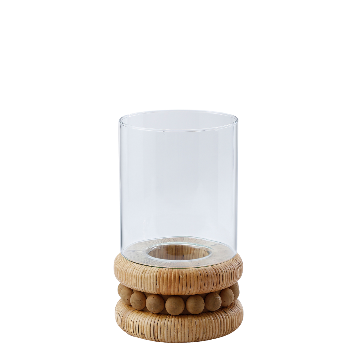 Sia Home Perline porte-bougie rotin beige 27 cm