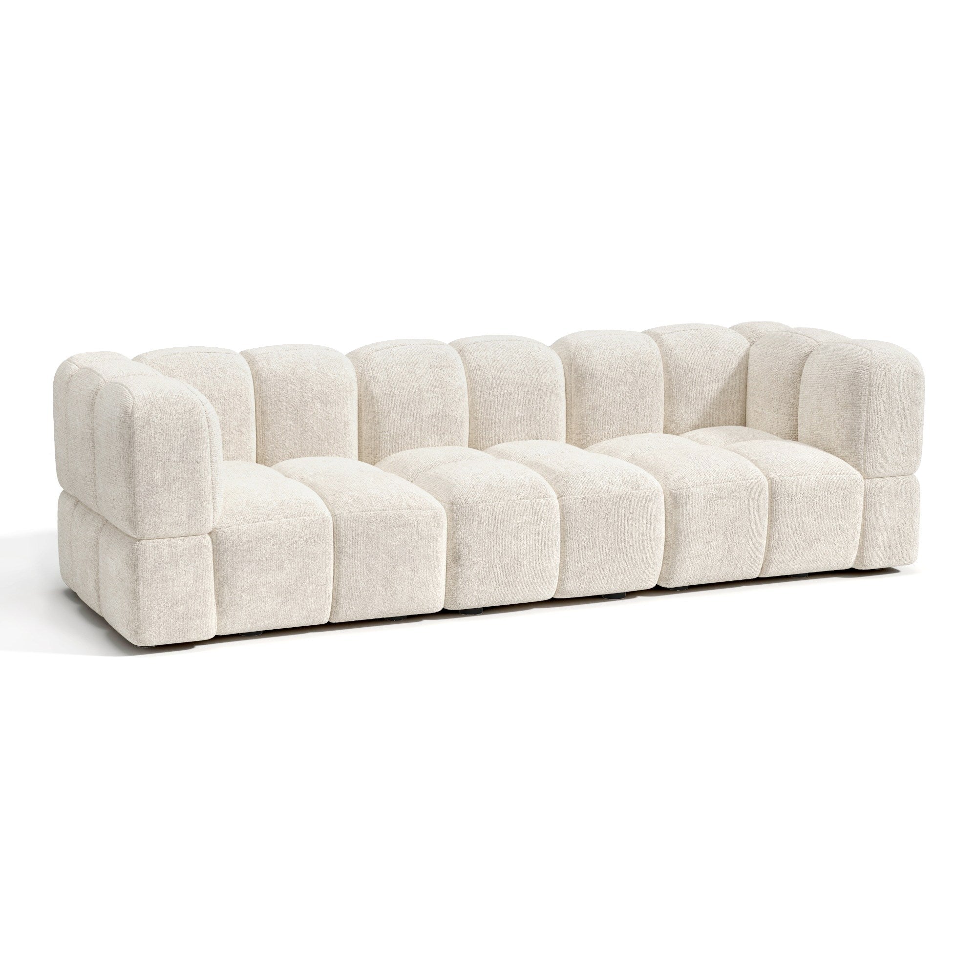 Sia NUBI 256 cm canapé modulable 4 places tissu bombé