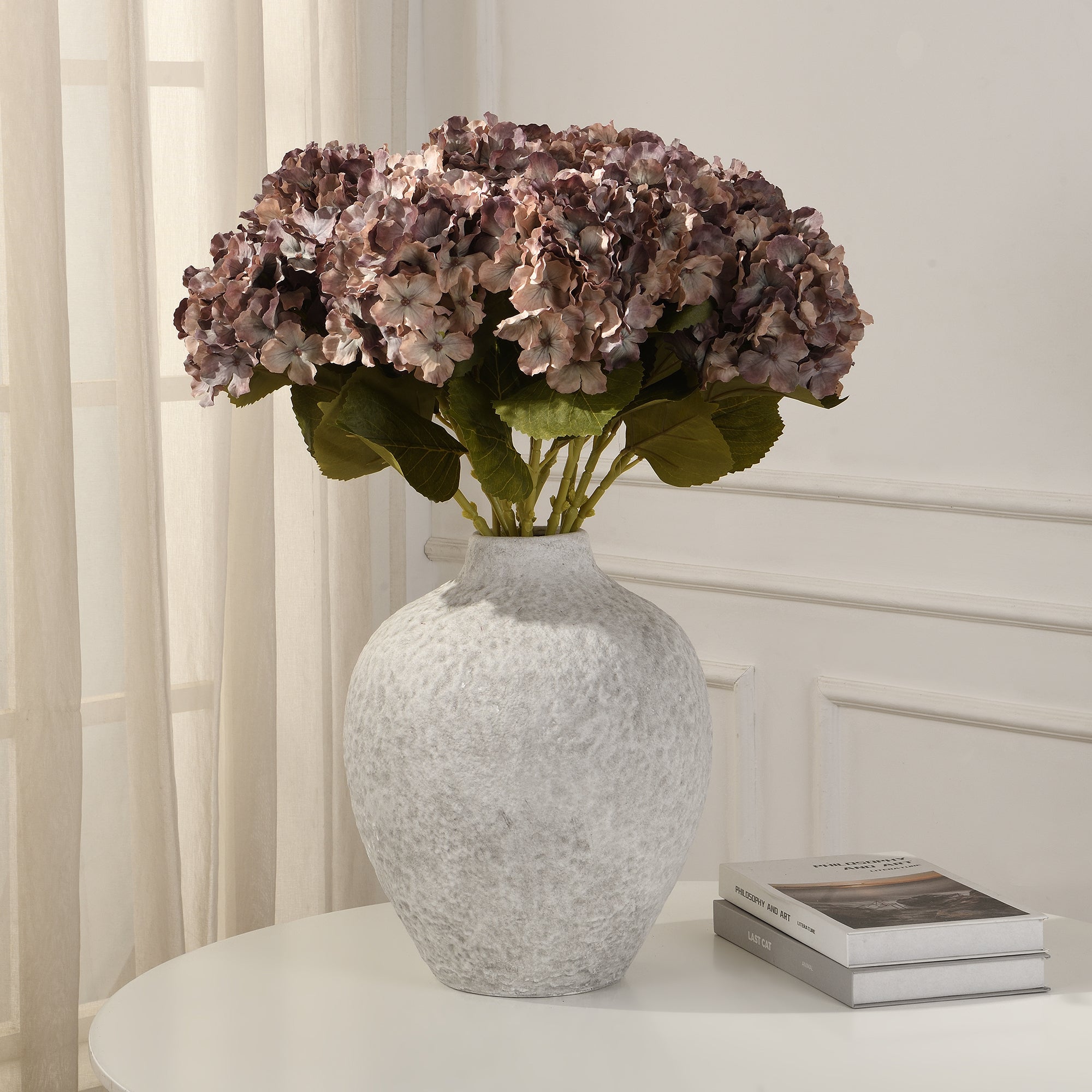 Sia Home Hortensia 68 cm fleur artificielle marron