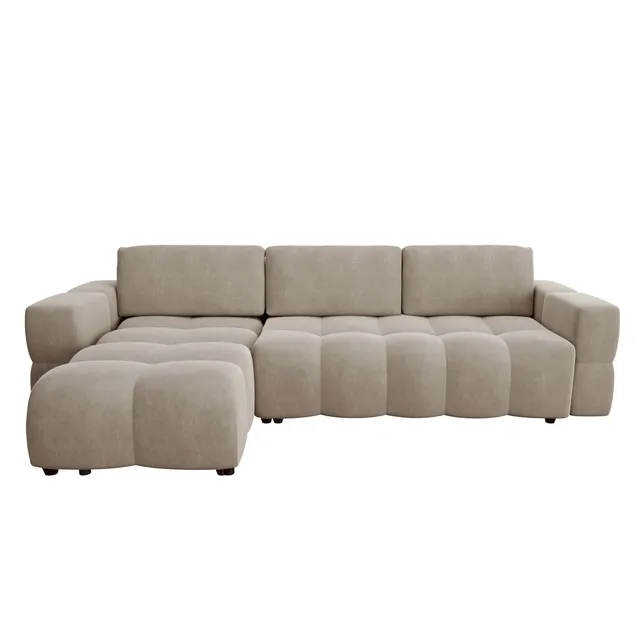 Sia Home Gabriel canapé angle gauche convertible taupe
