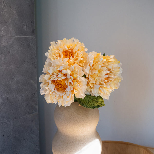 Flowrette dahlia papier jaune fleur artificielle sans entretien