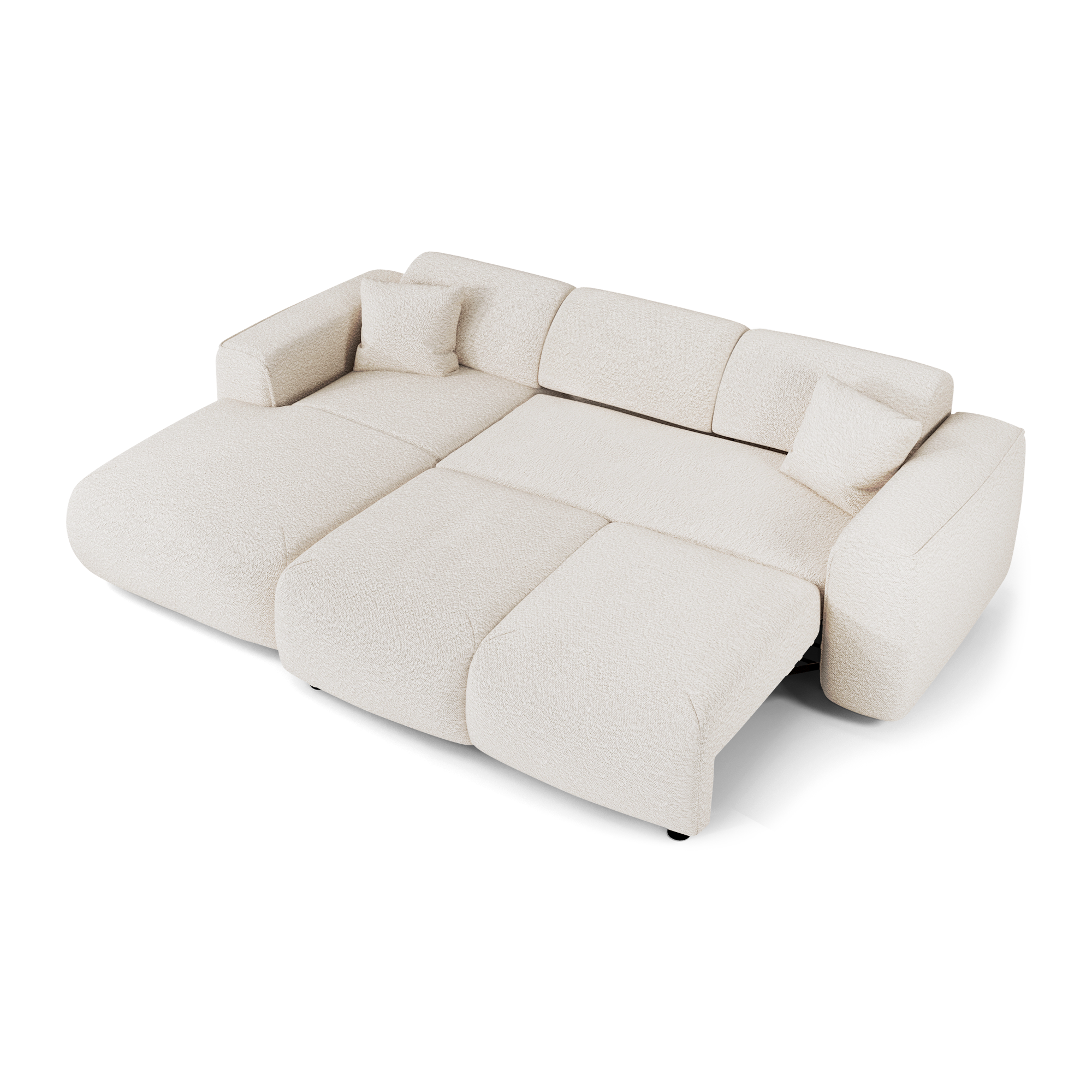 Sia Home Yuma canapé convertible angle gauche 5 places crème