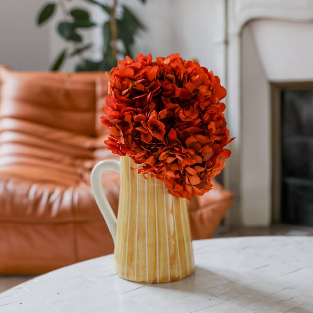 Flowrette Hortensia fleur stabilisée orange x1