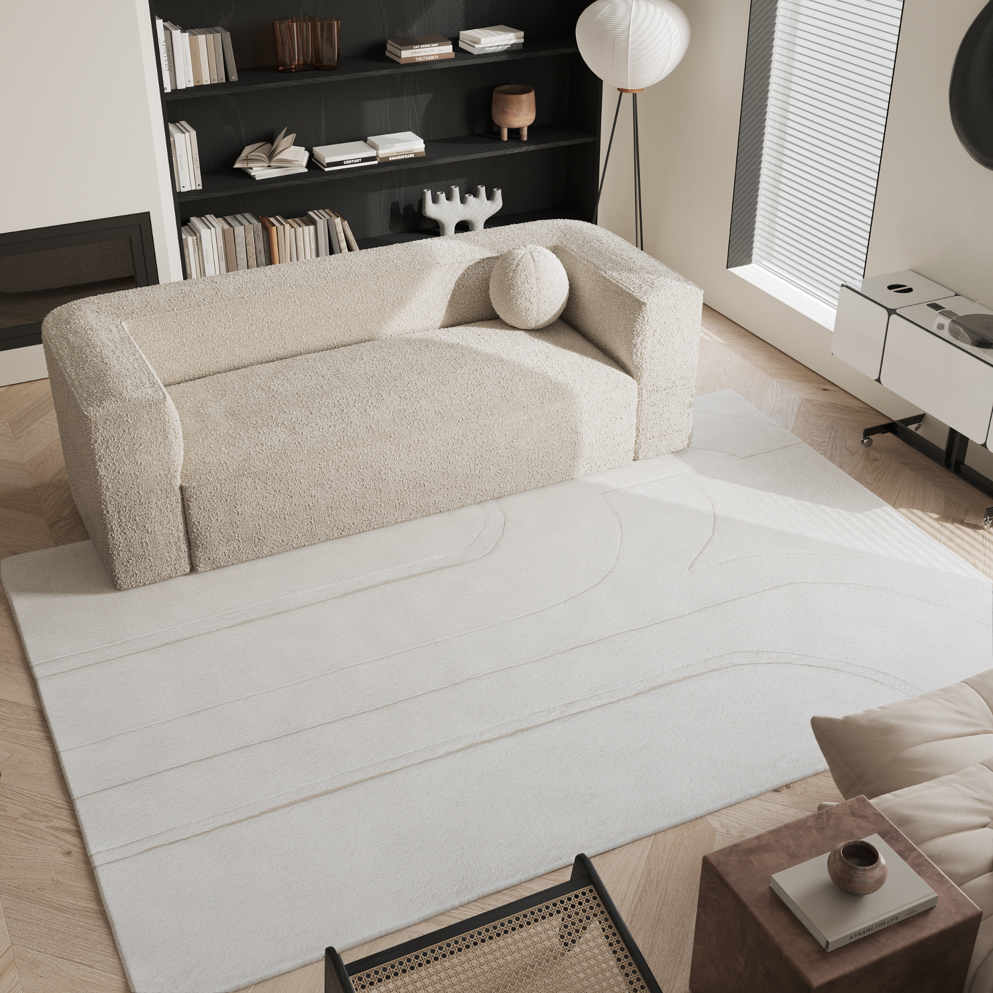 Sia Home Jara 230x160 cm tapis laine blanc cassé