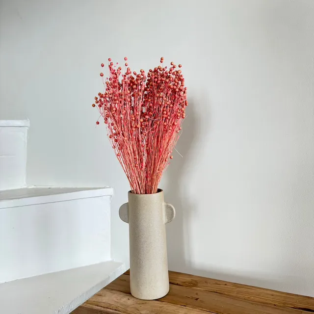 Flowrette Fleurs Séchées Botte Lin Vieux Rose x1