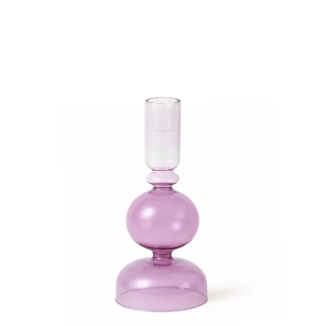 Sia Home Bougeoirs Sunrise 25cm bougeoir verre mauve