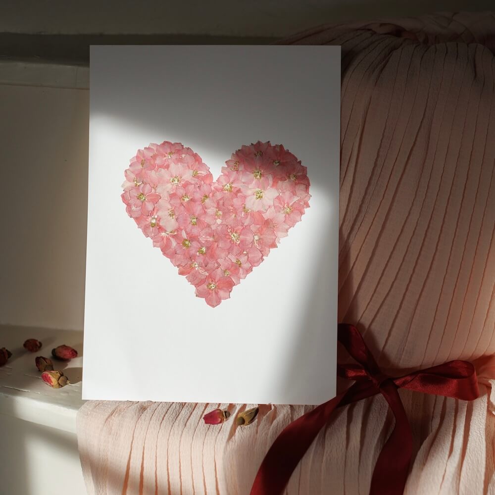 Flowrette L'amour toujours herbier A4 fleurs pressées