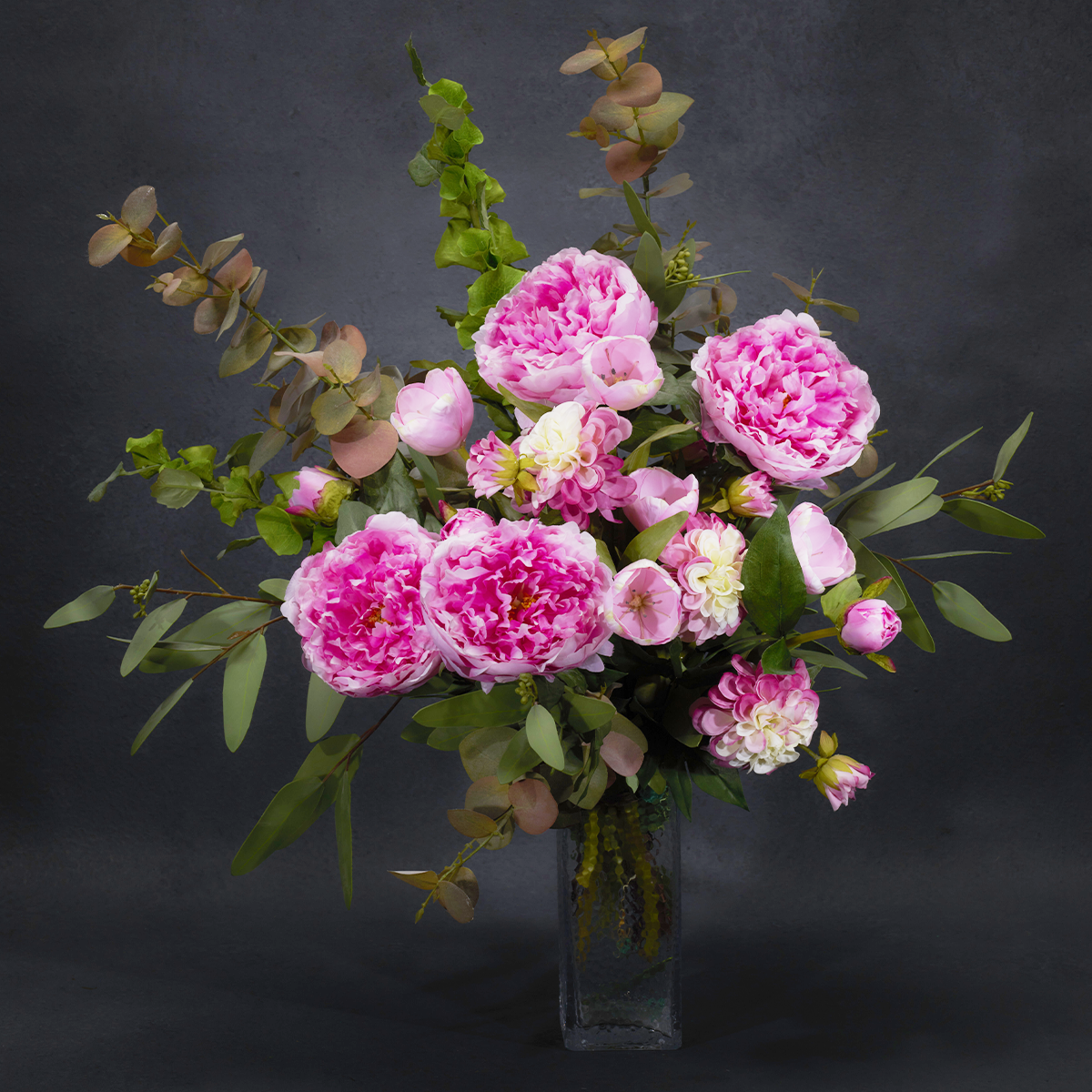 Sia Home Vases Oglia Petit vase transparent verre martelé 20cm