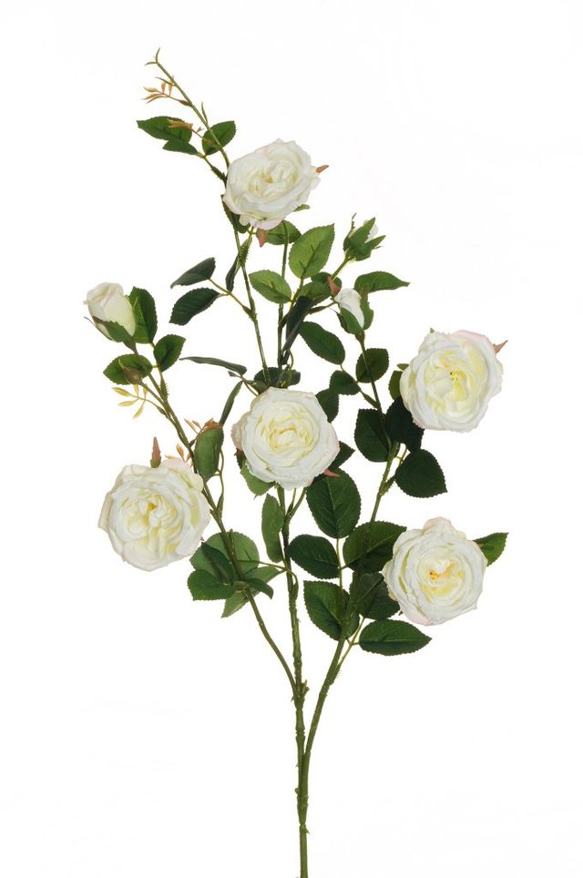 Feuillazur Rungis Branche de Rose fleur artificielle rose 87cm