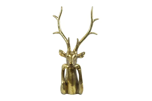 Feuillazur Buste de cerf zen décoration Noël 11,5x8x20,5cm