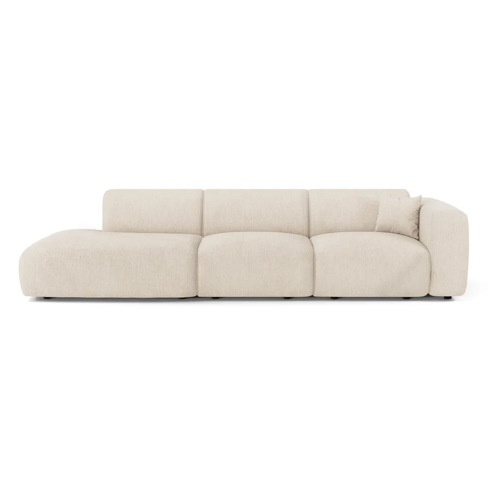 Sia Home Myra canapé droit crème 5 places arrondi confort