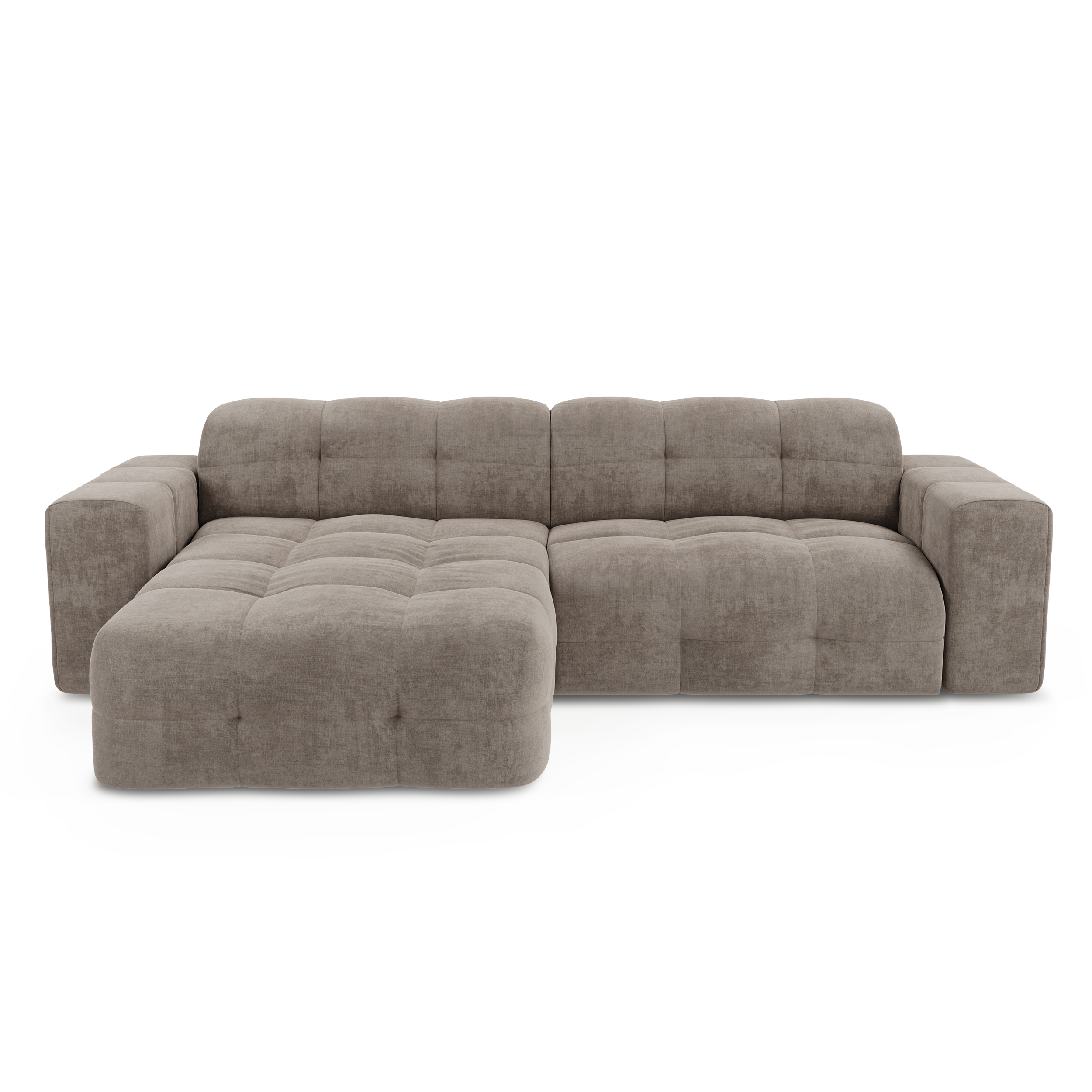 Sia Home Mael canapé angle gauche crème 5 places arrondi