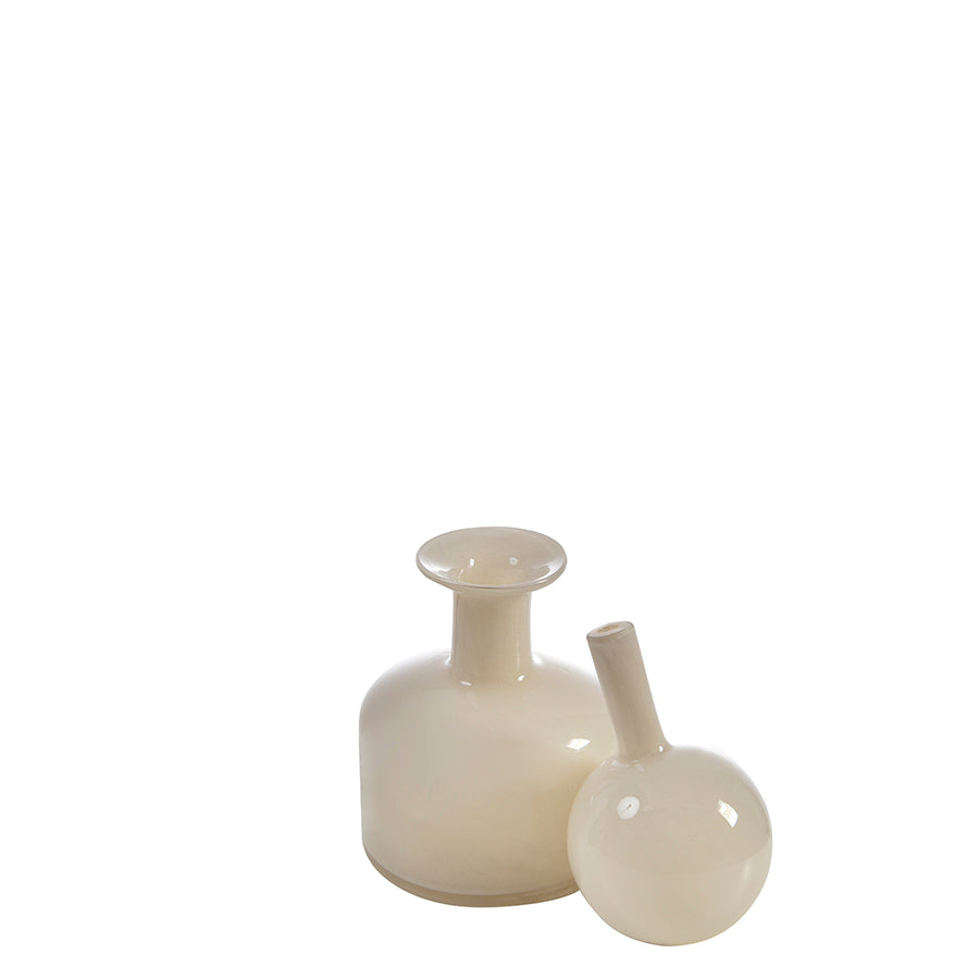 Sia Home Nude vase verre crème 23 cm