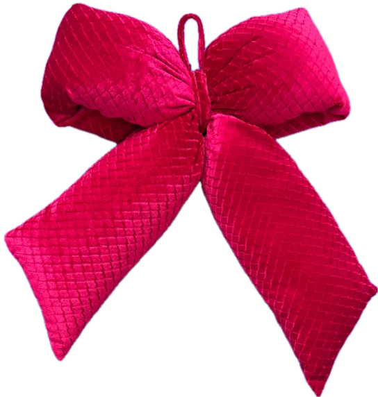 Feuillazur Rungis Noeud rouge texturé déco Noël 36x48 cm