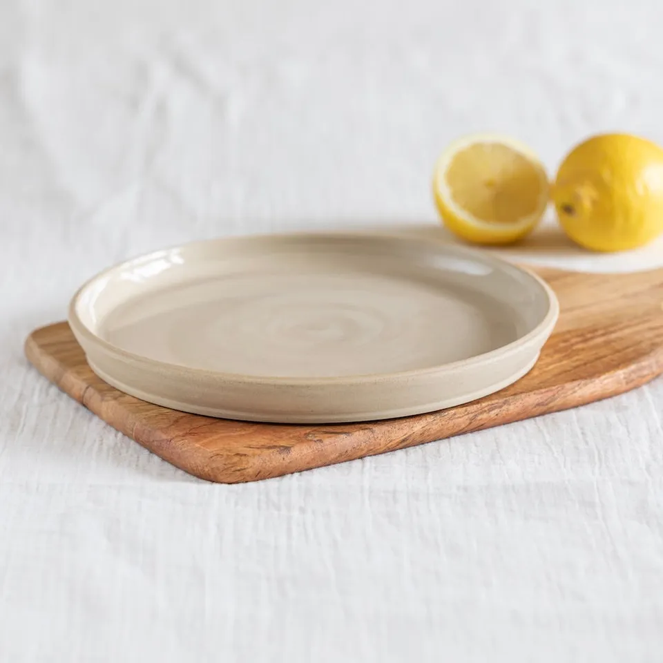 Flowrette Gaïa assiette céramique marbrée x1
