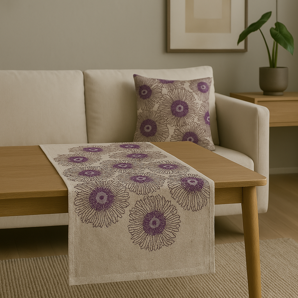 Sia Home Flowers housse de coussin violette 40 cm