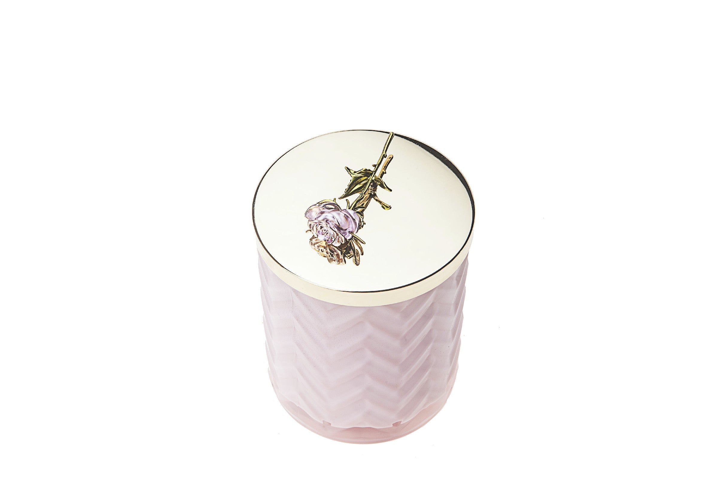 Côte Noire Herringbone Candles bougie Charente Rose 600g
