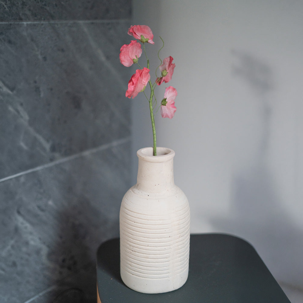 Flowrette Pois de senteur rose foncé fleur papier x1 durable