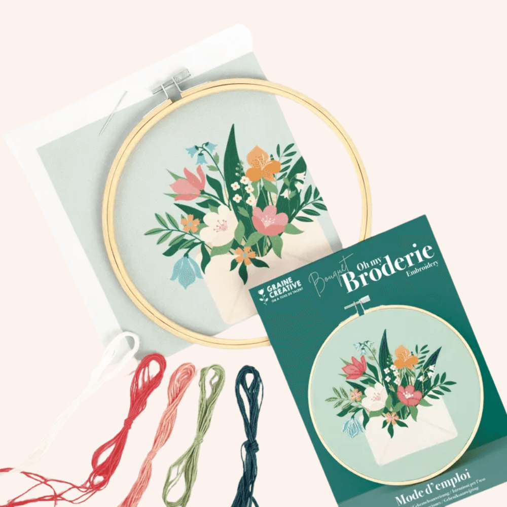 Flowrette Kit broderie bouquet 20cm débutant