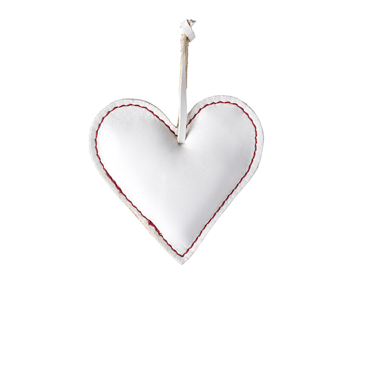 Sia Home Cœur suspension Noël cuir rouge 10 cm