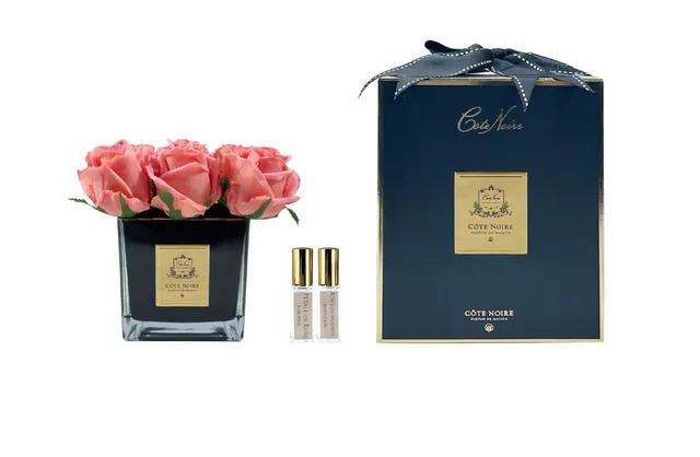 Côte Noire Couture SVB905 9 boutons pêche verre noir carré