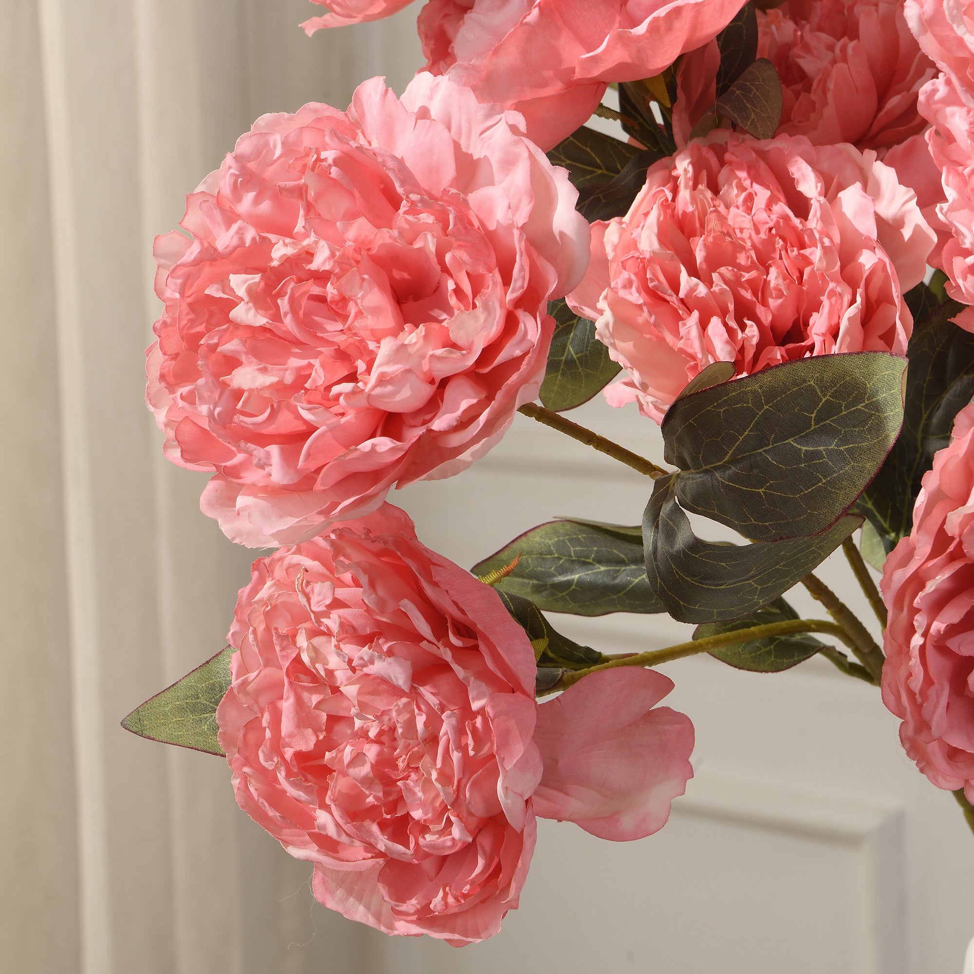 Sia Home Pivoine tige fleur artificielle blanche 85 cm
