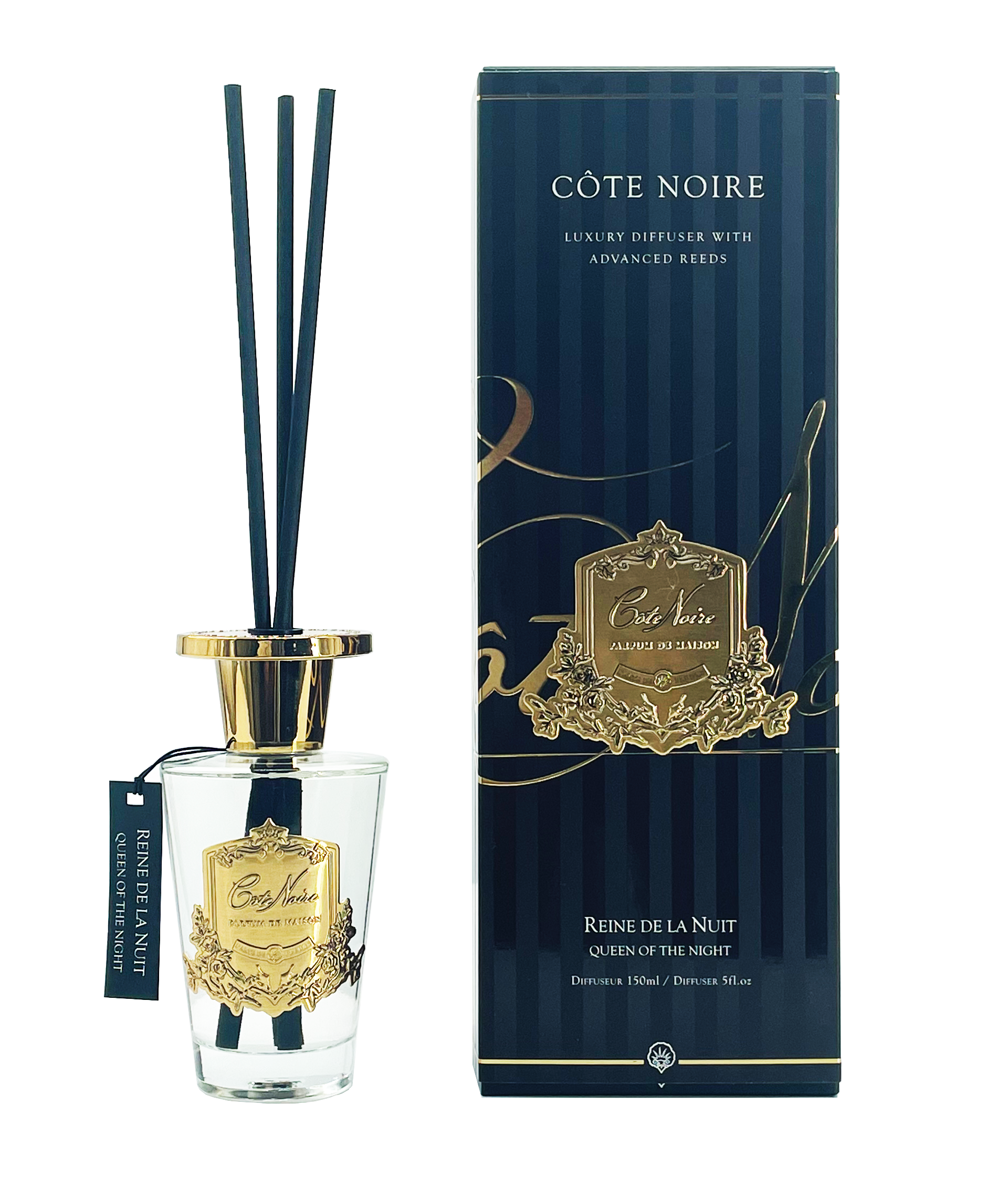 Côte Noire Queen of the Night diffuseur parfum 90 ml doré