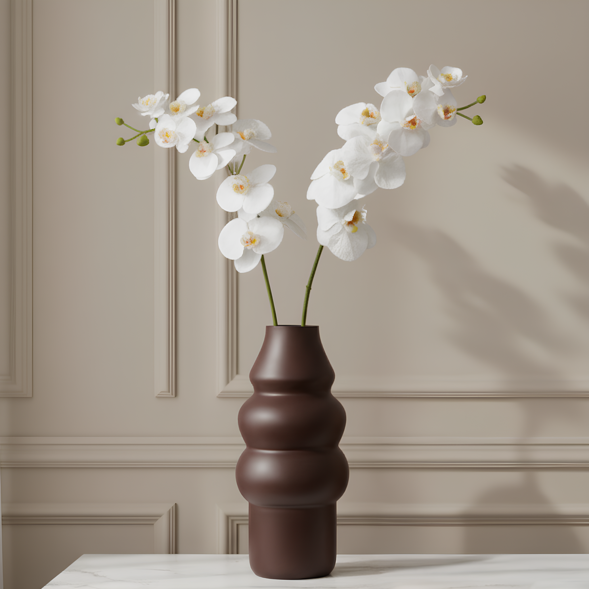 Sia Home Chrysalide vase verre marron 36 cm