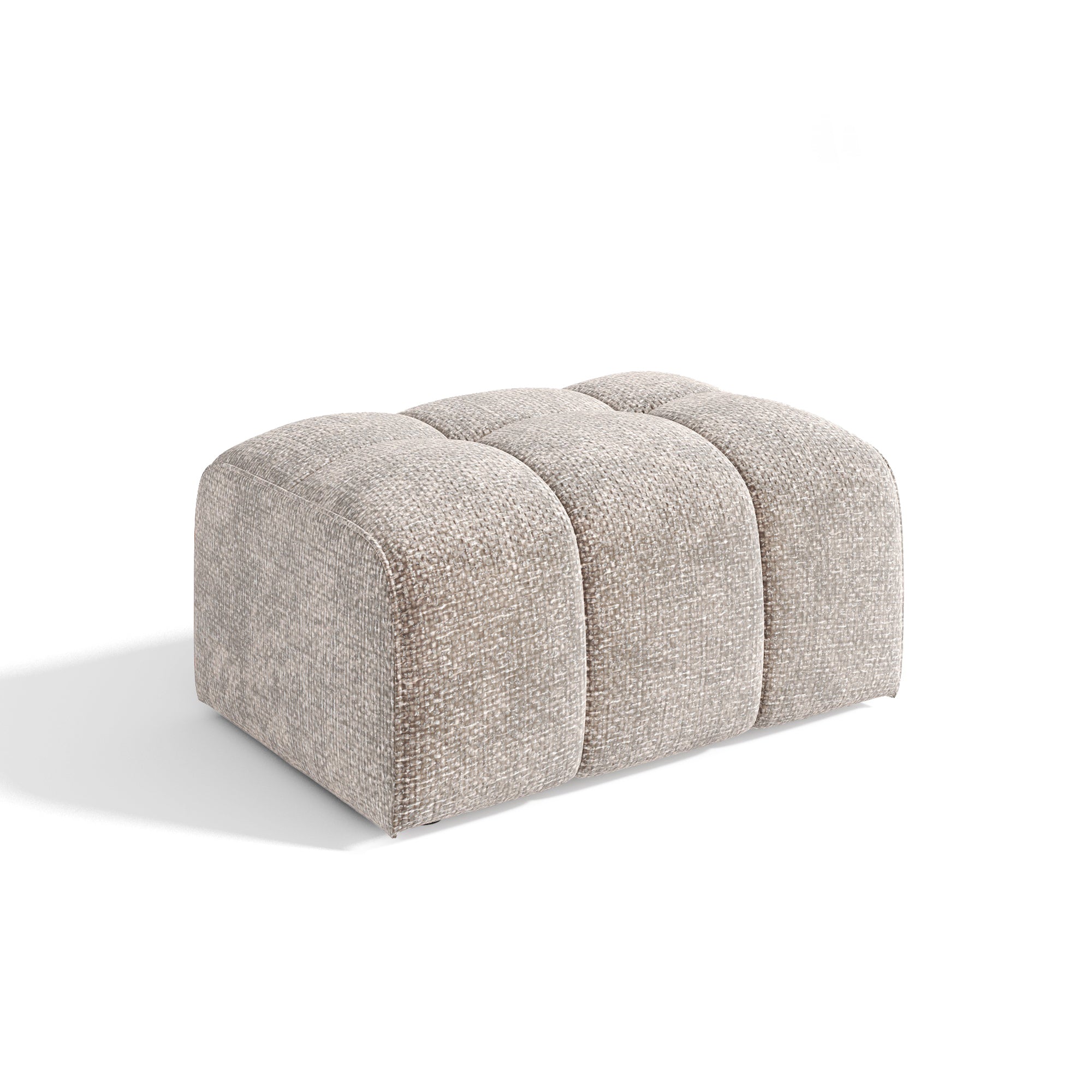 Sia Home Bari pouf capitonné crème