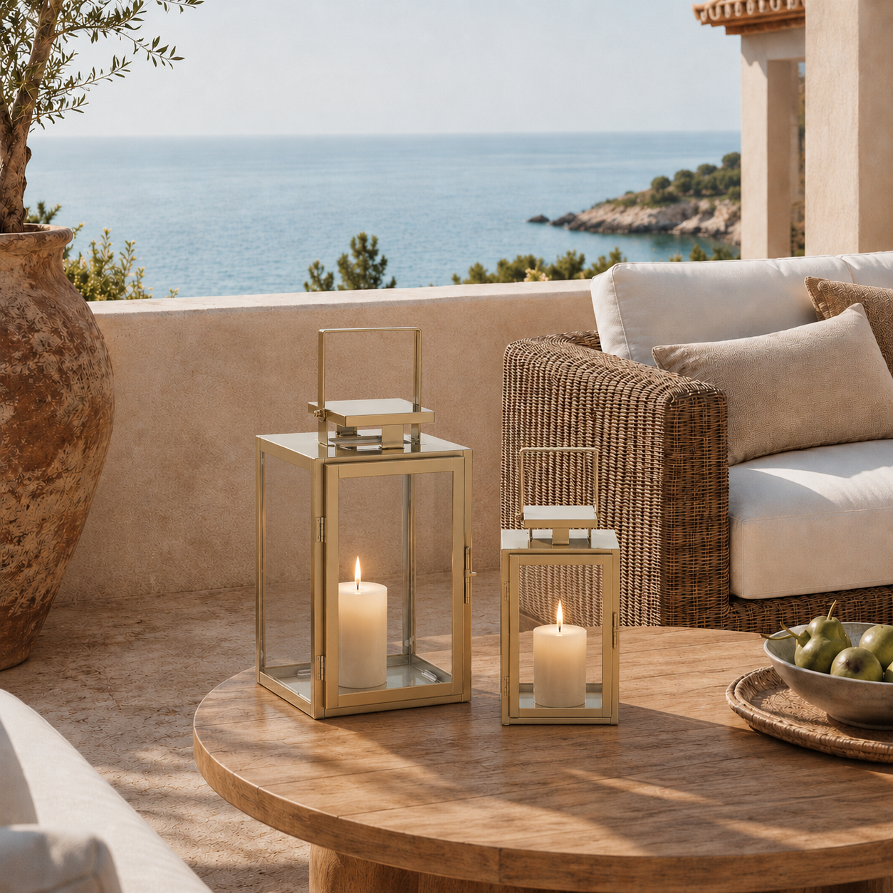 Sia Home Goldy 30 cm lanterne dorée acier