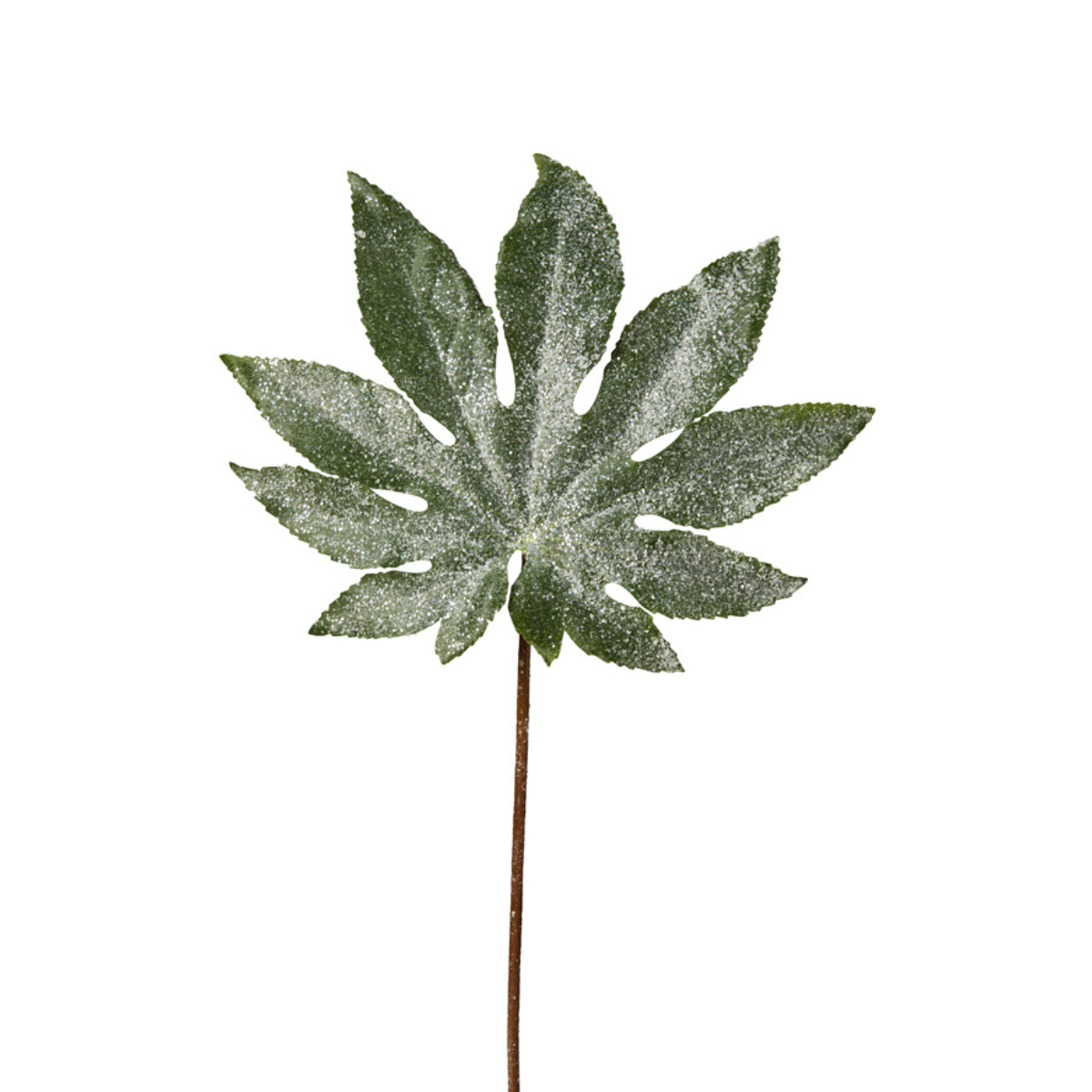 Sia Aralia feuille pailletée 60 cm vert