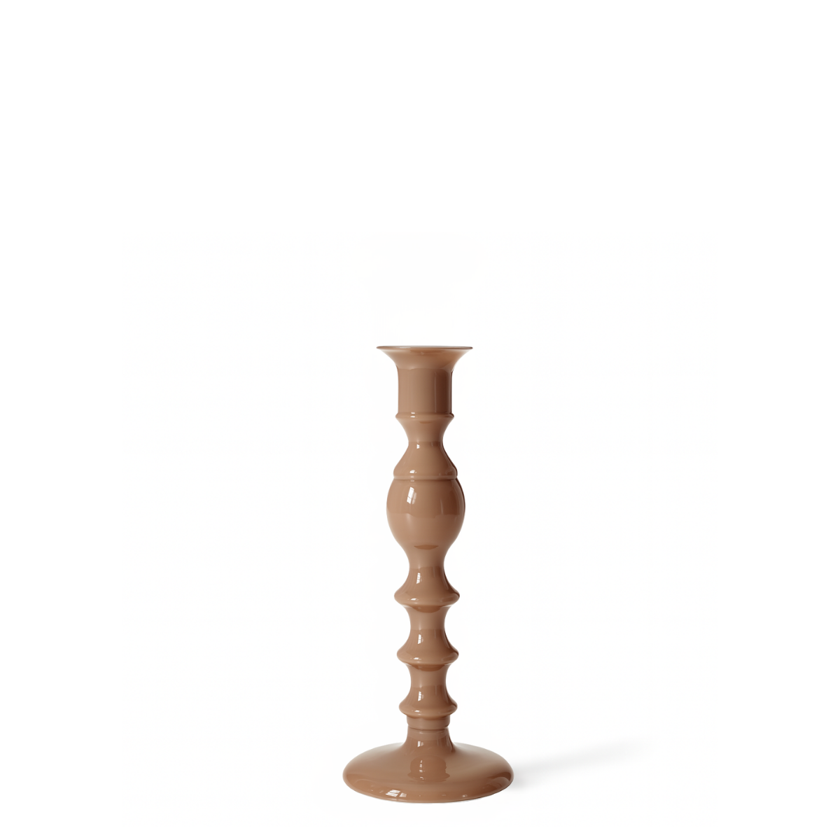 Sia Home Nude bougeoir verre 22 cm beige