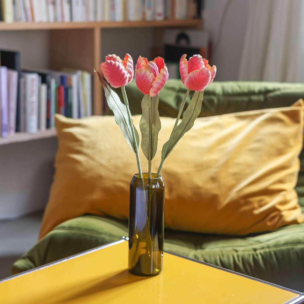 Flowrette Tulipe bicolore fleur en papier x1 pétales teintés