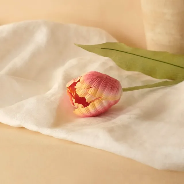 Flowrette Tulipe bicolore fleur en papier x1 pétales teintés