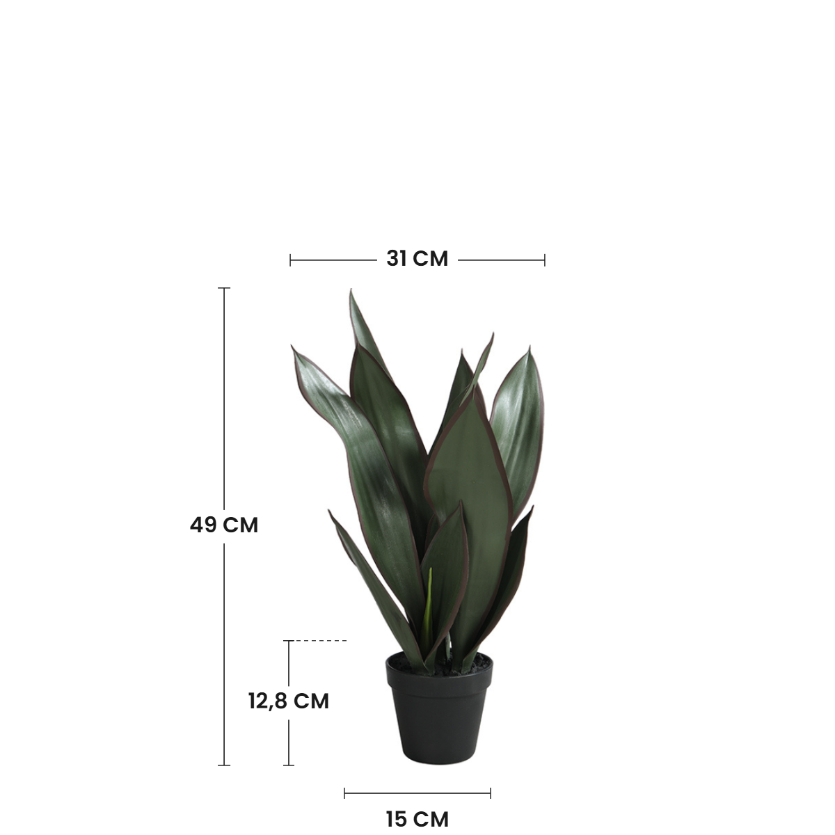 Sia Home Sansevieria en pot 49 cm plante verte