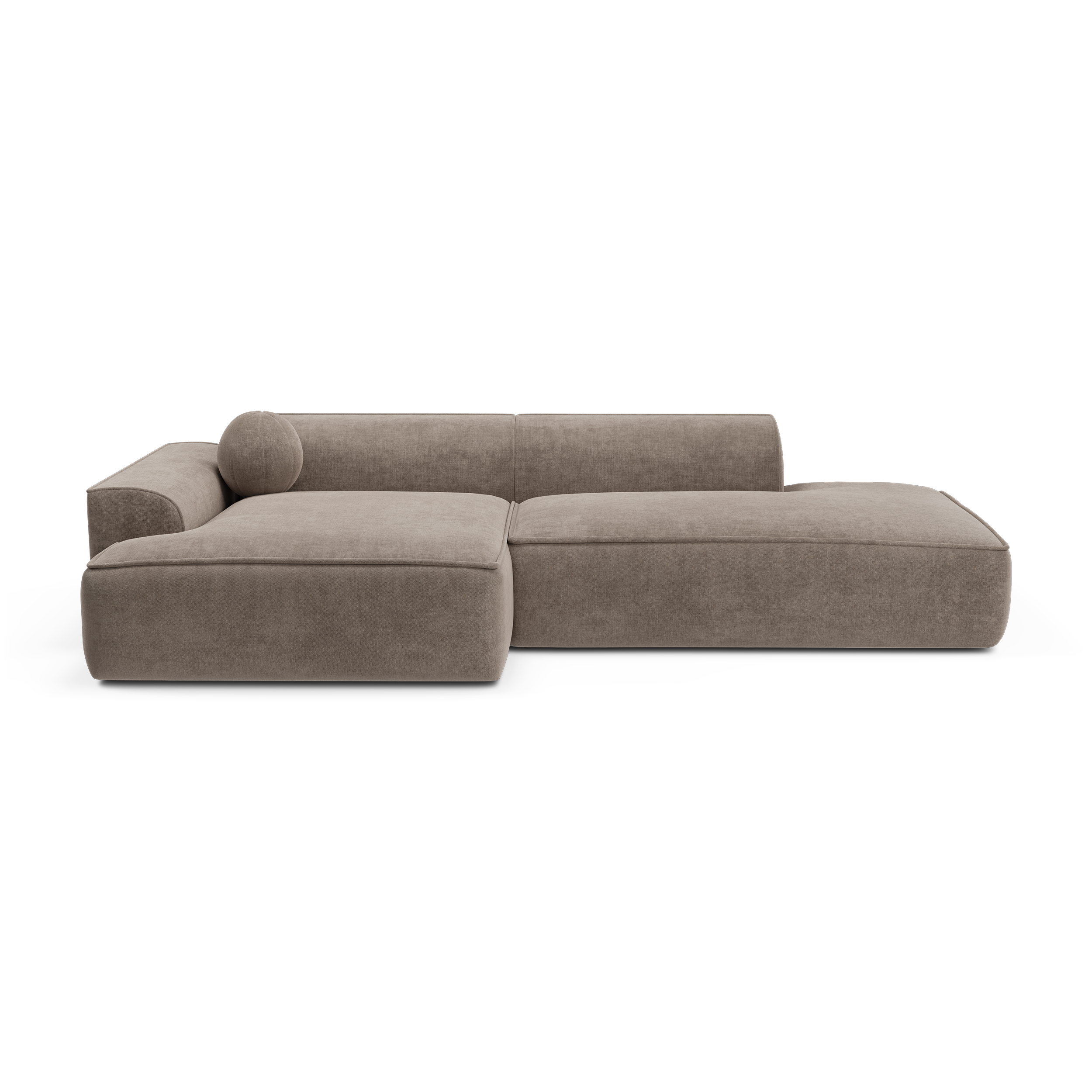 Sia Home Ania canapé angle gauche crème coussin boule