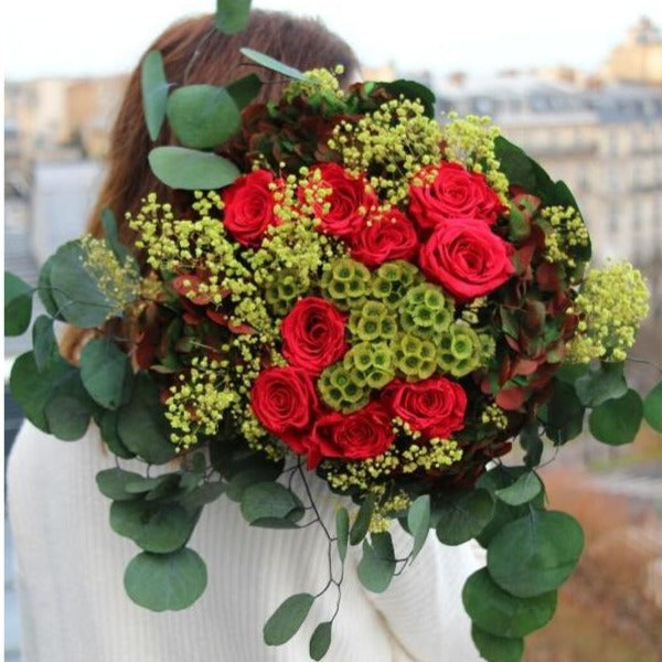 ATELIERS OUCHAMP Bouquets Rue Stendhal bouquet roses rouges 40 cm