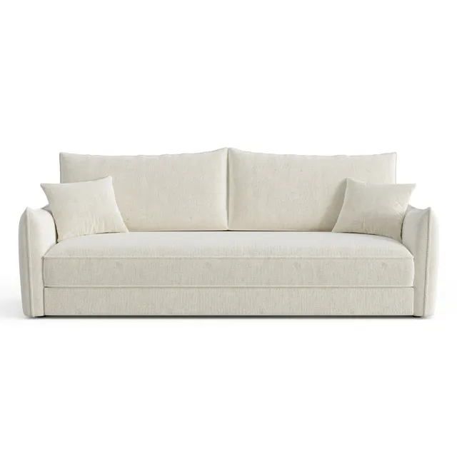 Sia Plume canapé convertible crème couchage ressorts