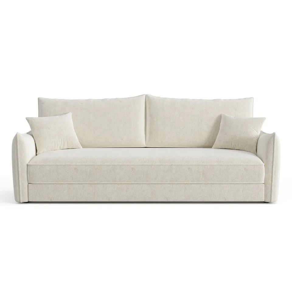 Sia Plume canapé convertible crème couchage ressorts