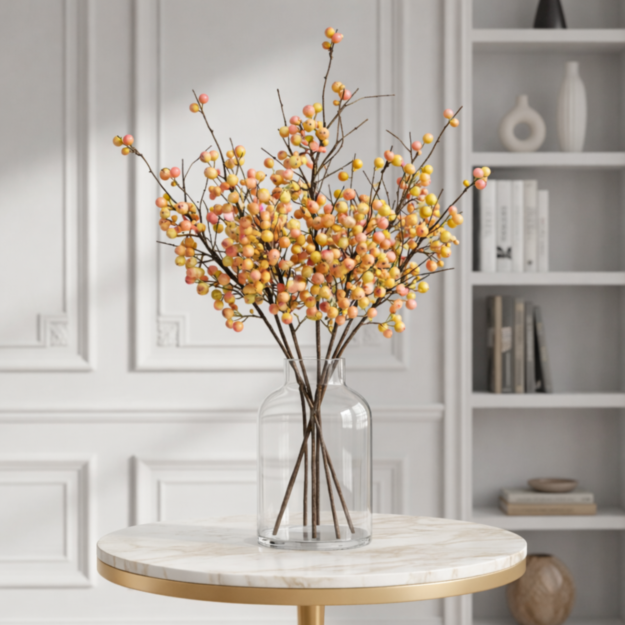 Sia Home Branches artificielles Baies sauvages 45 cm jaune